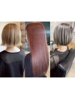 ツヤ感の溢れる透明感カラーが人気＊ブリーチもお任せを！カラーとの相性を考えた髪質改善トリートメント◎