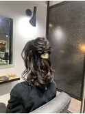 ハーフアップアレンジ