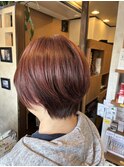 大人女性明るめのオレンジカラー