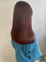 ミュラ(mulah)&nbsp;暖色カラーオレンジブラウン＊艶髪ストレートヘア透明感カラー