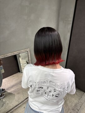 エント(ent) 裾カラー×レッド