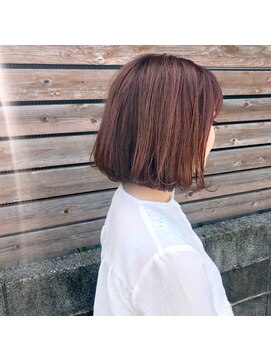 ヘアーサロン オンリーホープ(HAIR SALON ONLY HOPE) ONLY-HOPE【スズキリュウタ】　ピンクベージュ×綺麗なボブ