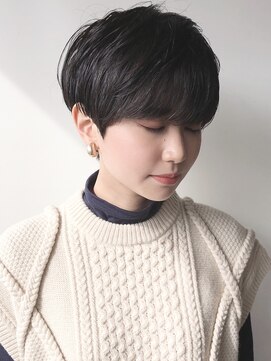 モリオフロムロンドン 原宿本店(morio from London) 【モリオ原宿】黒髪ベリーショート前髪あり耳だし