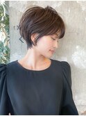 大人ショートボブ/小顔ショート/似合わせカット/30代40代50代