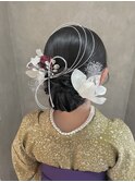 シニヨン 水引ヘア タイトシニヨン タイトヘア 参列ヘア 袴 振袖