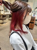 ネオリーブカップ 町田店(Neolive capu)&nbsp;韓国風インナーカラー ピンクレッド