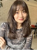 20代30代小顔似合わせ顔まわりレイヤーカット×透明感カラー