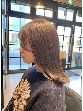 オーガニック アトリエ 大宮(organic+atelier) 似合わせカットシースルーバングこなれミディダークアッシュ