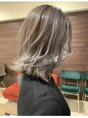 切りっぱなしボブ×グレージュカラー★中村大輔