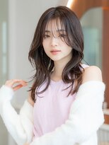 ハバナ 立川(HAVANA) 韓国レイヤー顔周りレイヤーベージュカラーワンカールひし形