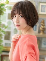 斜めバング暗髪前下がり小顔ショートボブTb6大宮20代30代40代
