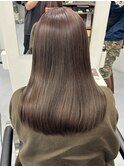 グレージュ 根本はブリーチなし 毛先はブリーチ ベージュ