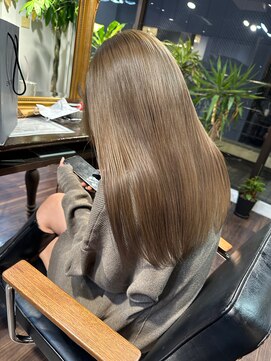 シェノン 心斎橋(CHAINON) 髪質改善/オリーブベージュ/縮毛矯正/ストレート/グレージュ