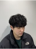 韓国風ダウンパーマ×シャドウパーマ<理容室><銀座><東銀座>