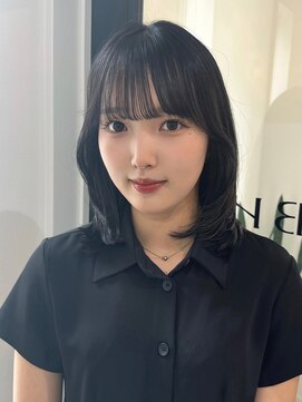 ビビバイベル(BiVi by BHEL) 三重桑名韓国レイヤーカット顔まわりレイヤーボブヘアグレージュ