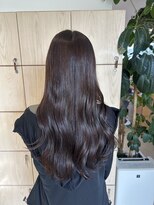 アドラーブル 万代店 (adorable)&nbsp;大人美人艶カラーブラウン小顔カット透明感レイヤーロング