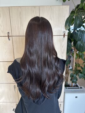 アドラーブル 万代店 (adorable) 大人美人艶カラーブラウン小顔カット透明感レイヤーロング