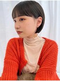 流行りのフルバングのショートボブ