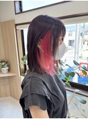 インナーカラー×ピンク