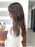 ブリーチなし透明感ロングレイヤーブラウンカラー夏カラー