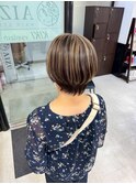 白髪ぼかしハイライト
