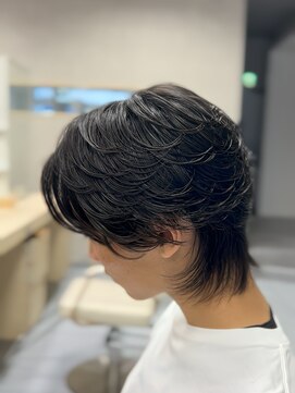 アッシュ 桜木町店(Ash) 襟足浮かないメンズセンターパート×ダウンパーマ