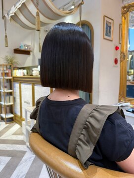 ロンドアベニール 北千住(Lond avenir) 暗めカラー/ボブ顔周り/前髪/レイヤー/髪質改善/縮毛矯正/北千住