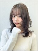 ロング/ハイトーン/ベージュ/ブラウンベージュ/セミロング