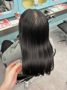 ノー バイ イオエ 西梅田(no. by ioe) ブリーチなしカラー/髪質改善/ミルクティーベージュ/小顔へア