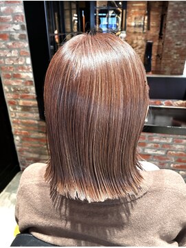 オーガニック アトリエ 大宮(organic+atelier) 白髪が目立たないハイライトベージュ【白髪染め】ピンクブラウン