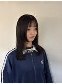 レイヤーカット ベージュカラー