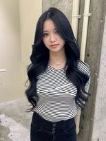 ジェム リット(GEM lit)&nbsp;ブルーブラック/艶カラー/透明感カラー/韓国ヘア/レイヤーカット