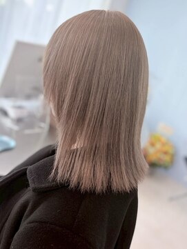 モナ 髪質改善(MONA) 【MONA】ミルクティー/くすみカラー/外ハネボブ【栄駅】