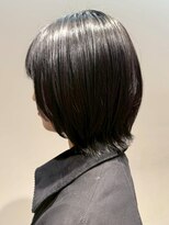 オレンジペコ(orange peco)&nbsp;アッシュブラック 黒髪 顔周りカット 丸みショート 艶髪 20代