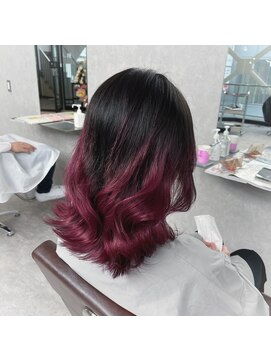 イースブルー 高松店(Y’s Blue) ◎お客様スタイル◎グラデーションカラー◎ピンク