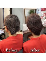 ヘアカラー専門店カラープラス石和店&nbsp;40代50代60代/BeforeAfter/白髪染め/おしゃれ染め