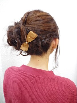 レクリヘアー(RecRe hair) 【結婚式＆二次会にオススメ☆】編み込みサイドアップ