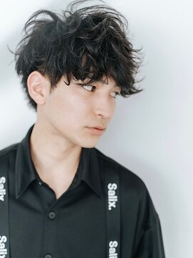 フィルムス 柏(FILMS) men'sメンズスパイキーショートフェードニュアンスパーマ/柏