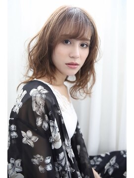 フレーム なんば店(FRAME) 【FRAME  なんば】ミディアムレイヤー★ラフウェーブ