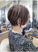 《30代40代》白髪ぼかしハイライト×前下がりボブ【イケダ】