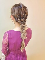 ディア(.eer)&nbsp;" エクステ × グラデーション × 編みおろし "