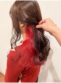 O-tete レッド系インナーカラー