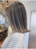 バレイヤージュハイライトグラデーションカラーベージュカラー