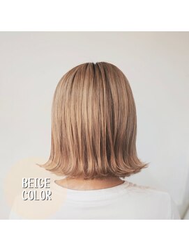 ボアップ 新居浜店(boappu) #ベージュ #カラー #ケアブリーチ #ミルクティー #ケアブリーチ