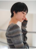 大人可愛い20代30代40代 黒髪マッシュショート