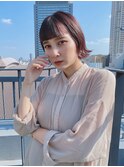 20代30代大人可愛い外ハネ/ミニボブ/前髪カット