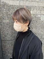 フラップ(FLAP) 丸みショート☆グレージュハイライトカラー