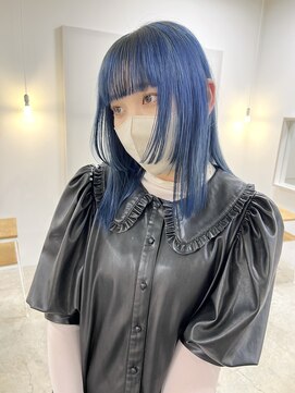 イル(iru) 【iru /谷町/上本町】ネイビーカラー/顔周りステップカット