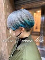 カフェアンドヘアサロン リバーブ(cafe&hair salon re:verb)&nbsp;グラデーションアクセントカラーブルー