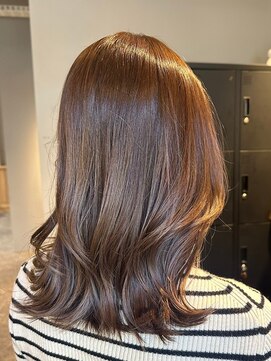 ミズチャーム(Ms.CHARM) くびれセミロング/オレンジブラウン